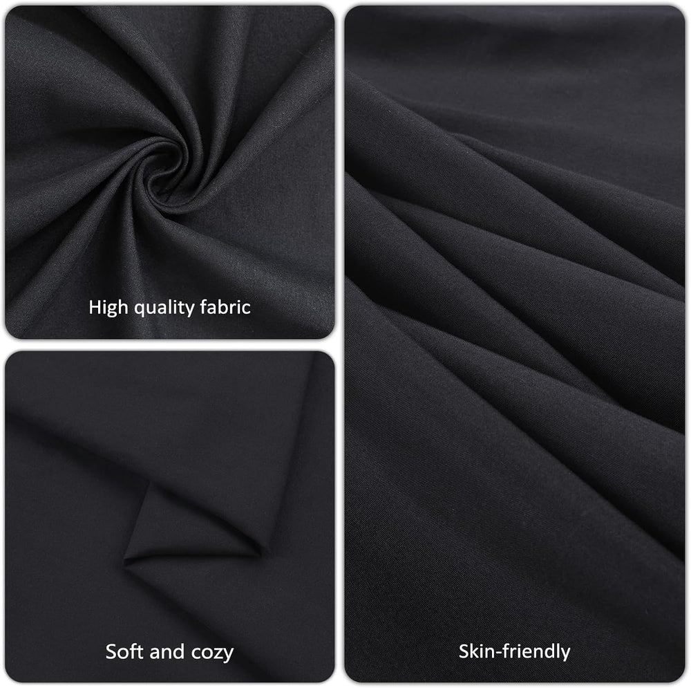 8 Pack Black 60 x 60 Inch Square Tablecloth
