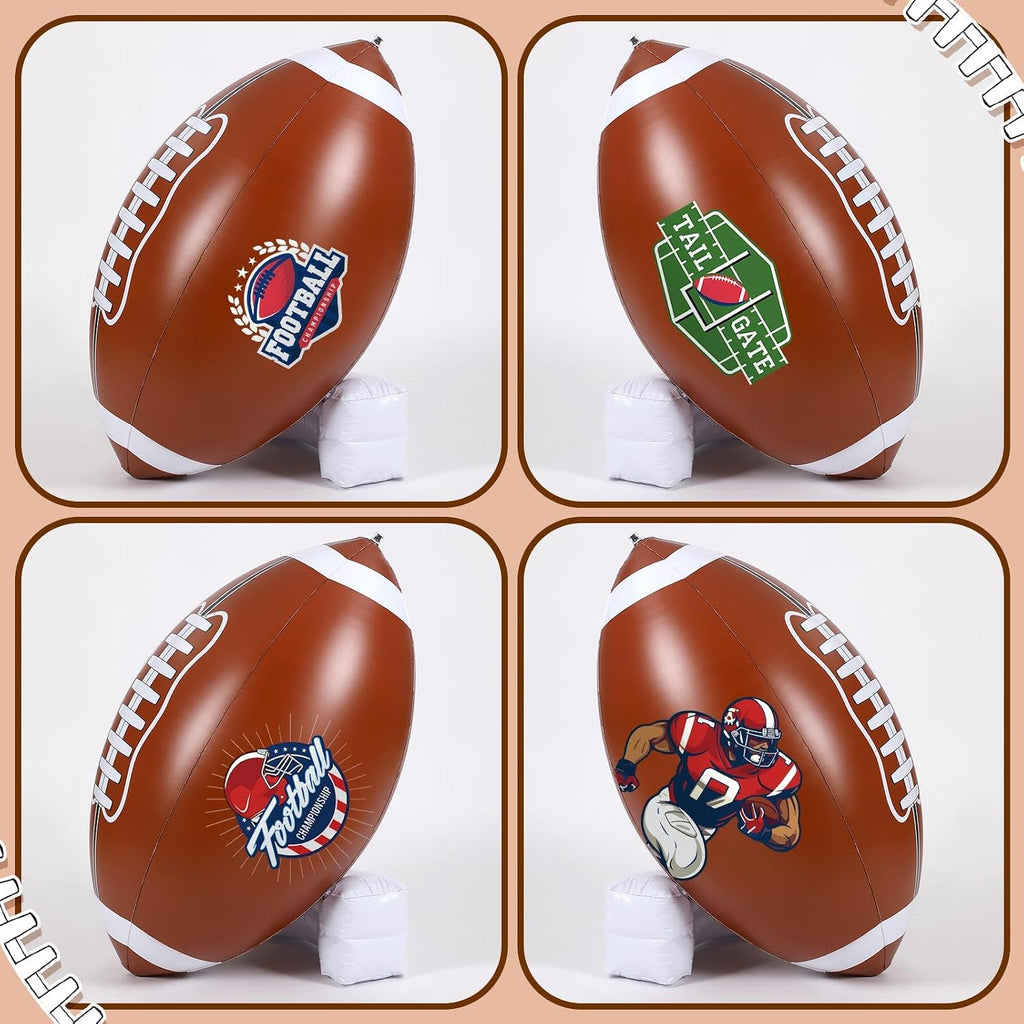 bencailor 2 pcs giant inflatable football party decoration, side view