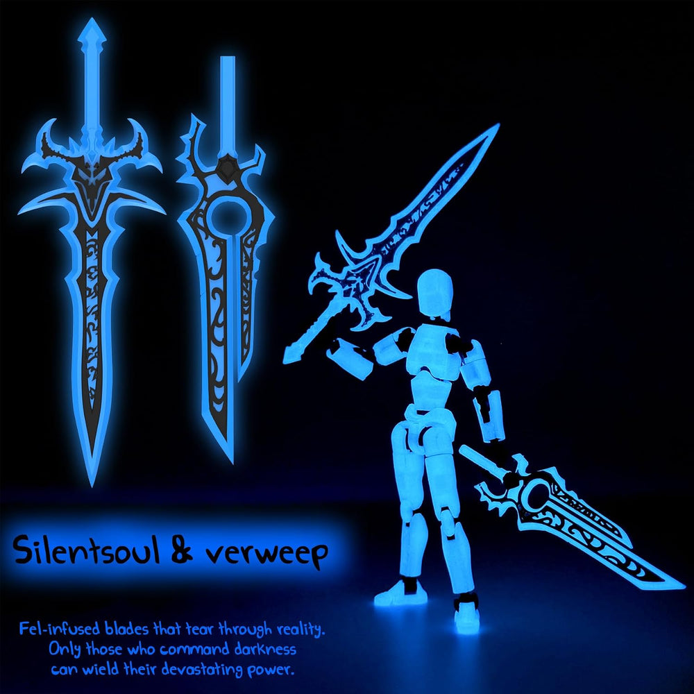 [6-PACK] Glowing Titan 13 Action Figure Set Already Assembled, Dummy 13 3D Pr...