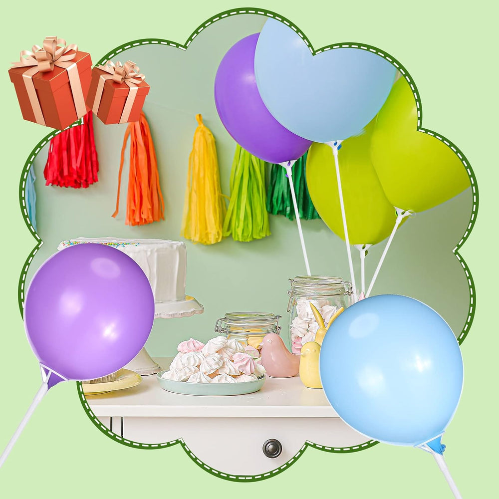 Chivao 600 Pcs Plastic Balloon Sticks with Cups for Party Decor,None