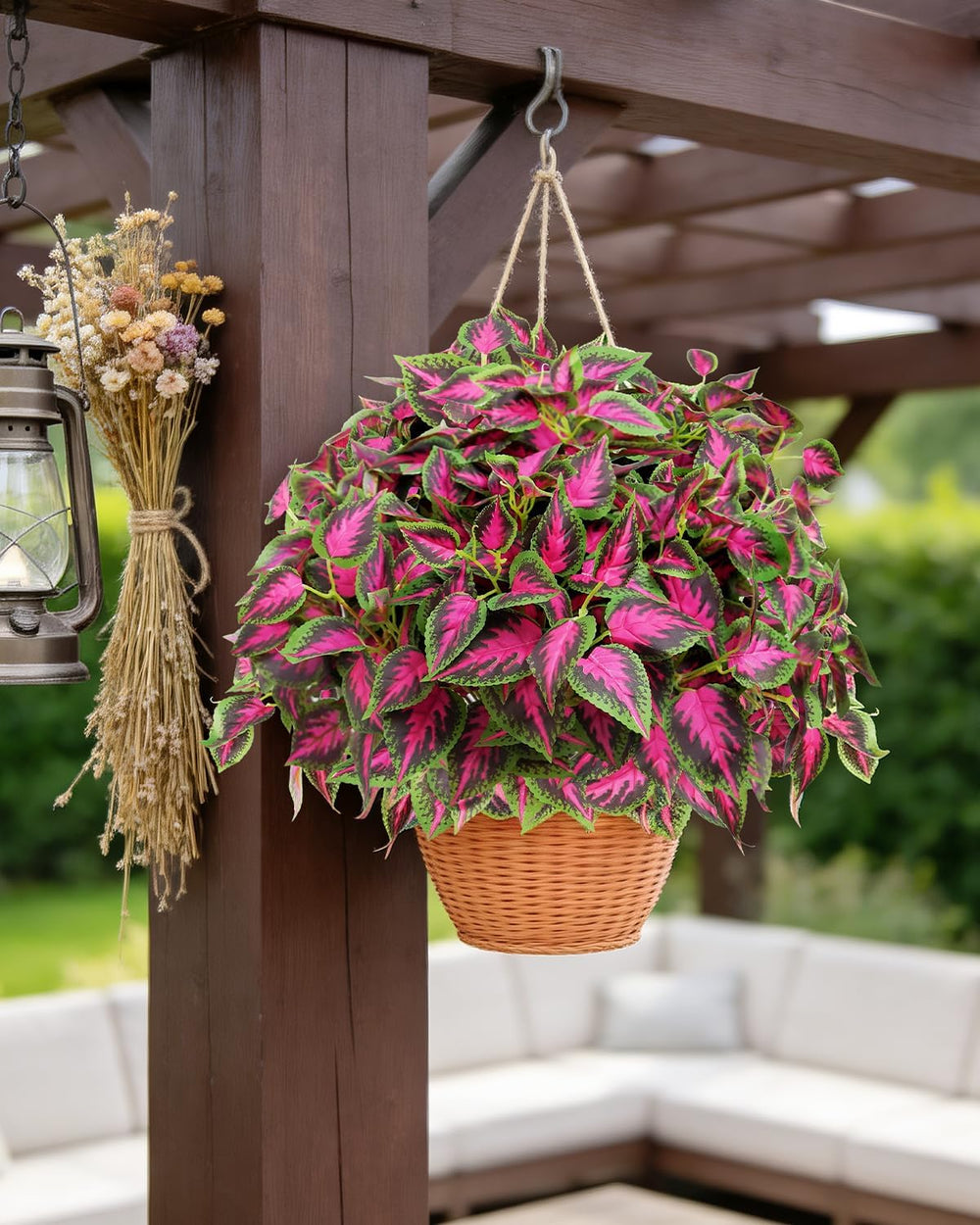 6pc UV Resistant Artificial Outdoor Plants, Faux Coleus Plants.
