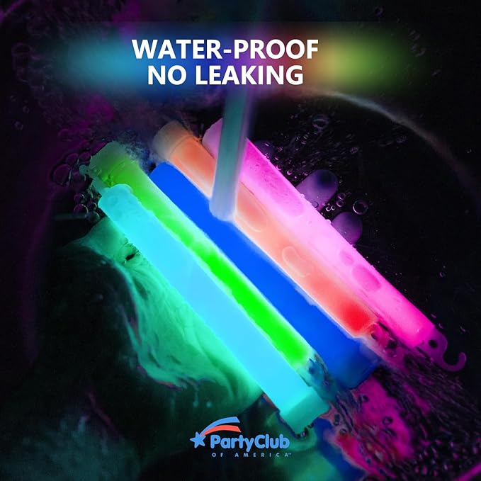 Premium Glow Fever Bulk Ultra Bright Multi Color Glow Sticks Emergency Light Sticks for Camping Accessories Parties Hurricane Supplies Earthquake Survival Kit and More