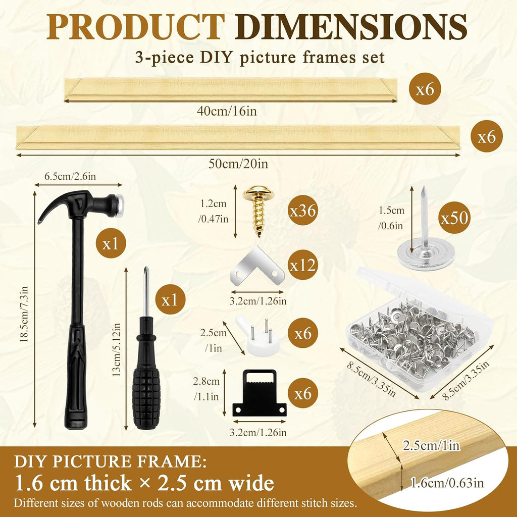 zynery 16"×20" stretcher bars for needlework 3 sets,diy shown in use
