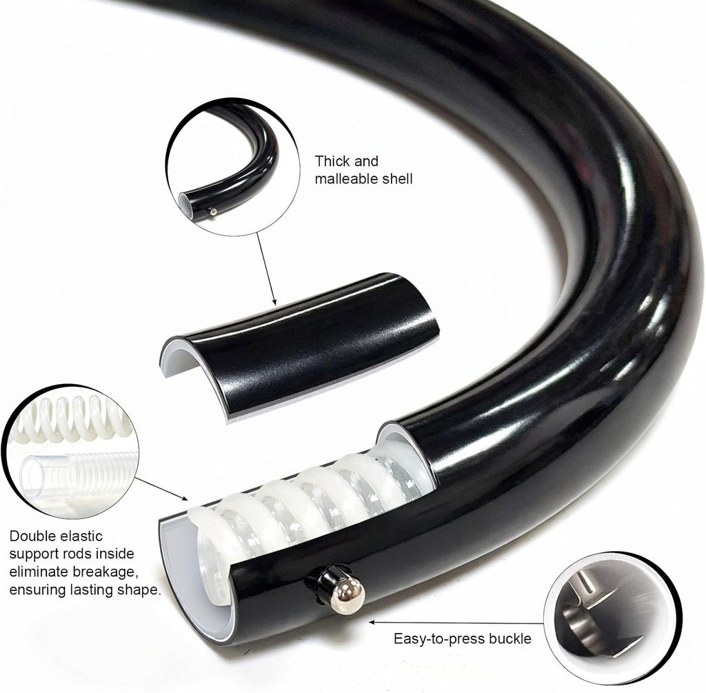 Half Balloon Arch Stand Kit for Floor fit Wedding, Birthday Party, Black