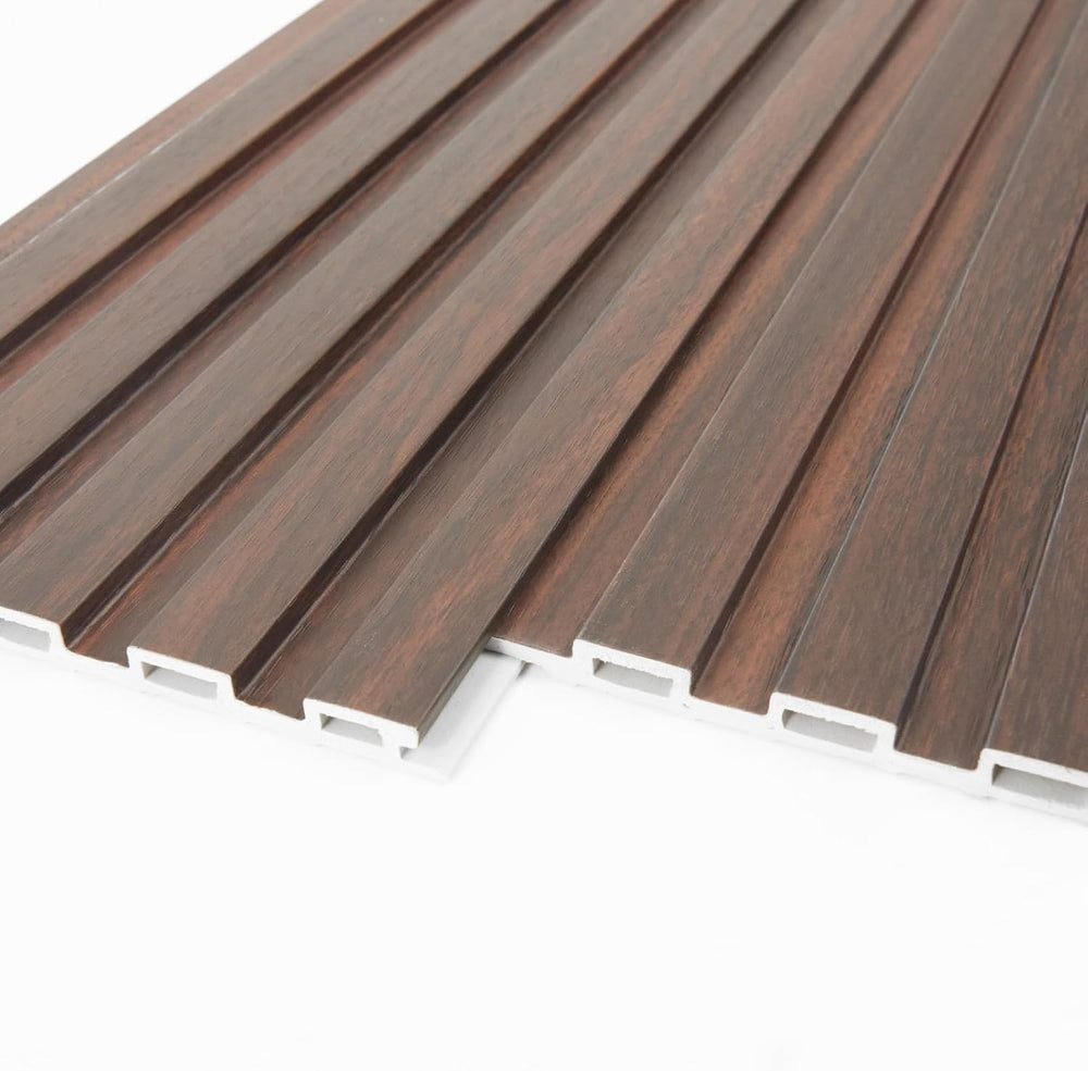 Art3d 48 x 6 in WPC Wood Slat Wall Panels, 3D Wall Accents, 16-Pack, Walnut