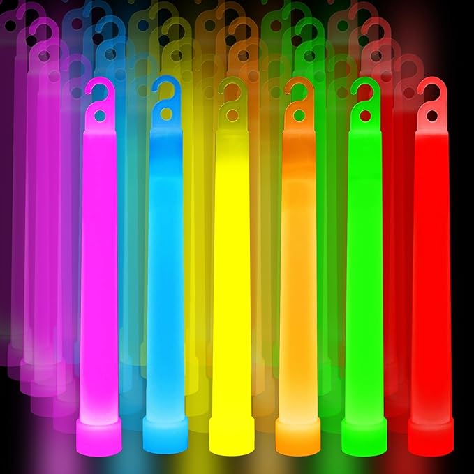 Premium Glow Fever Bulk Ultra Bright Multi Color Glow Sticks Emergency Light Sticks for Camping Accessories Parties Hurricane Supplies Earthquake Survival Kit and More