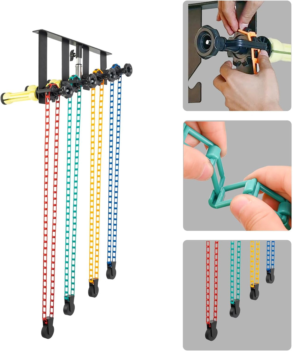 Photography Backdrop Roller Support System, 4 Rollers, Wall/Celing/Light Stan...