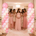 2 Sets Adjustable Balloon Column Stand Kit with Bases（Blush Pink）