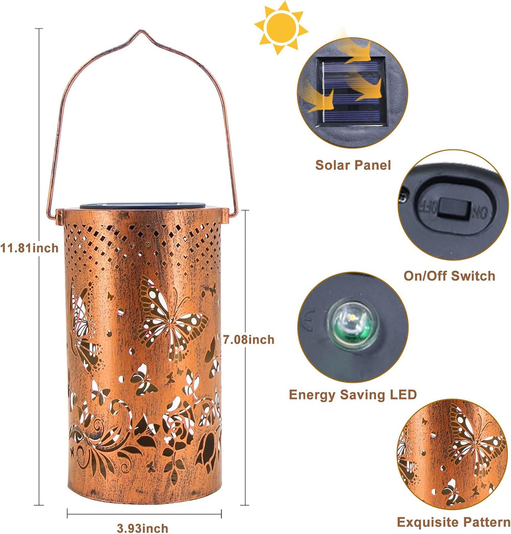 BSGlobal Butterfly Solar Lanterns Outdoor Waterproof Hanging Lights
