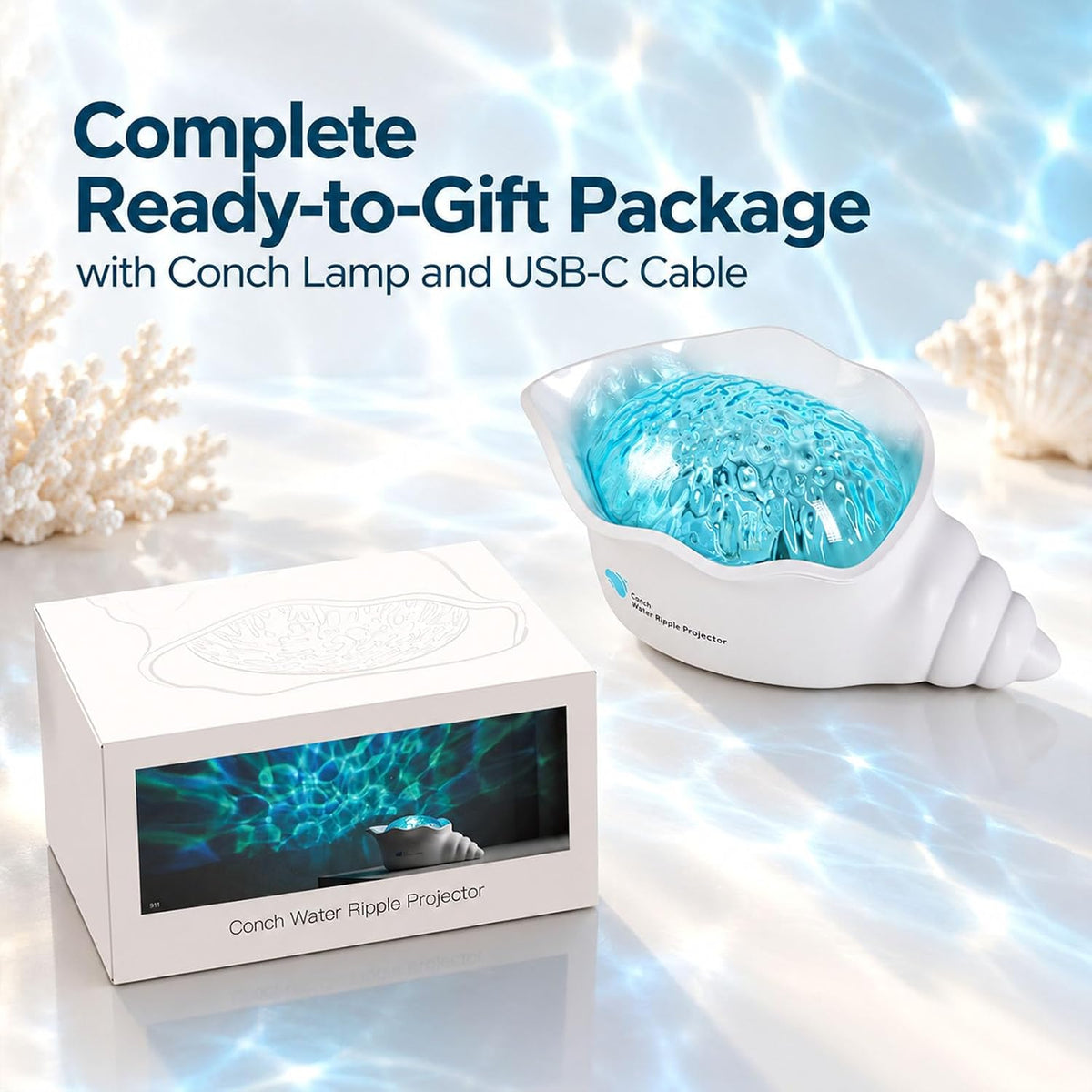 conch ocean wave projector for room decor |, view 9