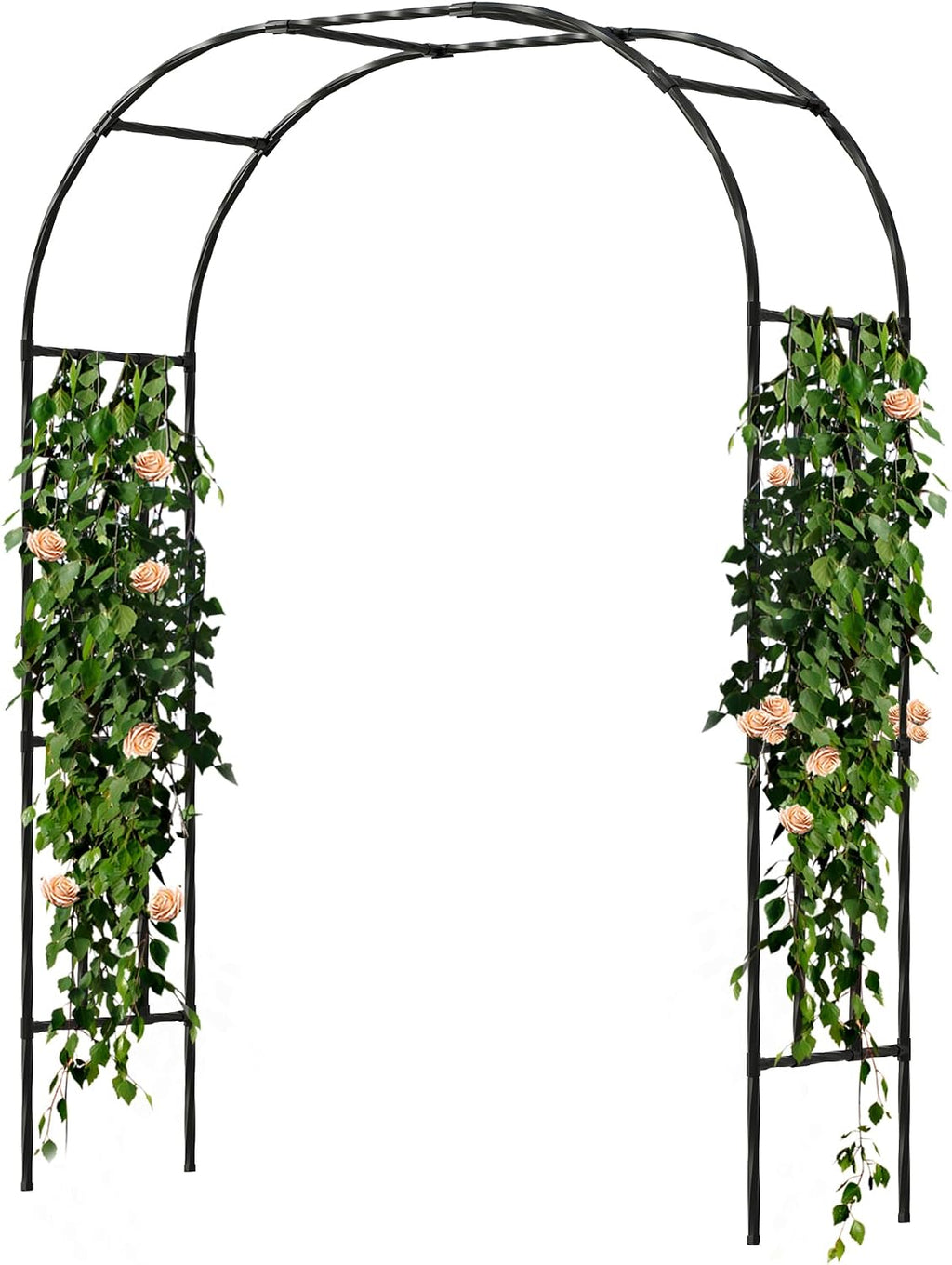 Garden Arch Trellis, 7.9FT Metal Arbor Archway for Climbing Plants Outdoor