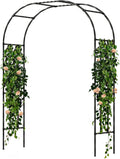 Garden Arch Trellis, 7.9FT Metal Arbor Archway for Climbing Plants Outdoor