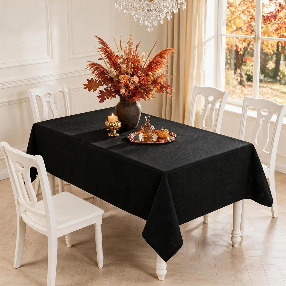 Table Cloth Rectangle Table Cover 118"x57" Black Tablecloths