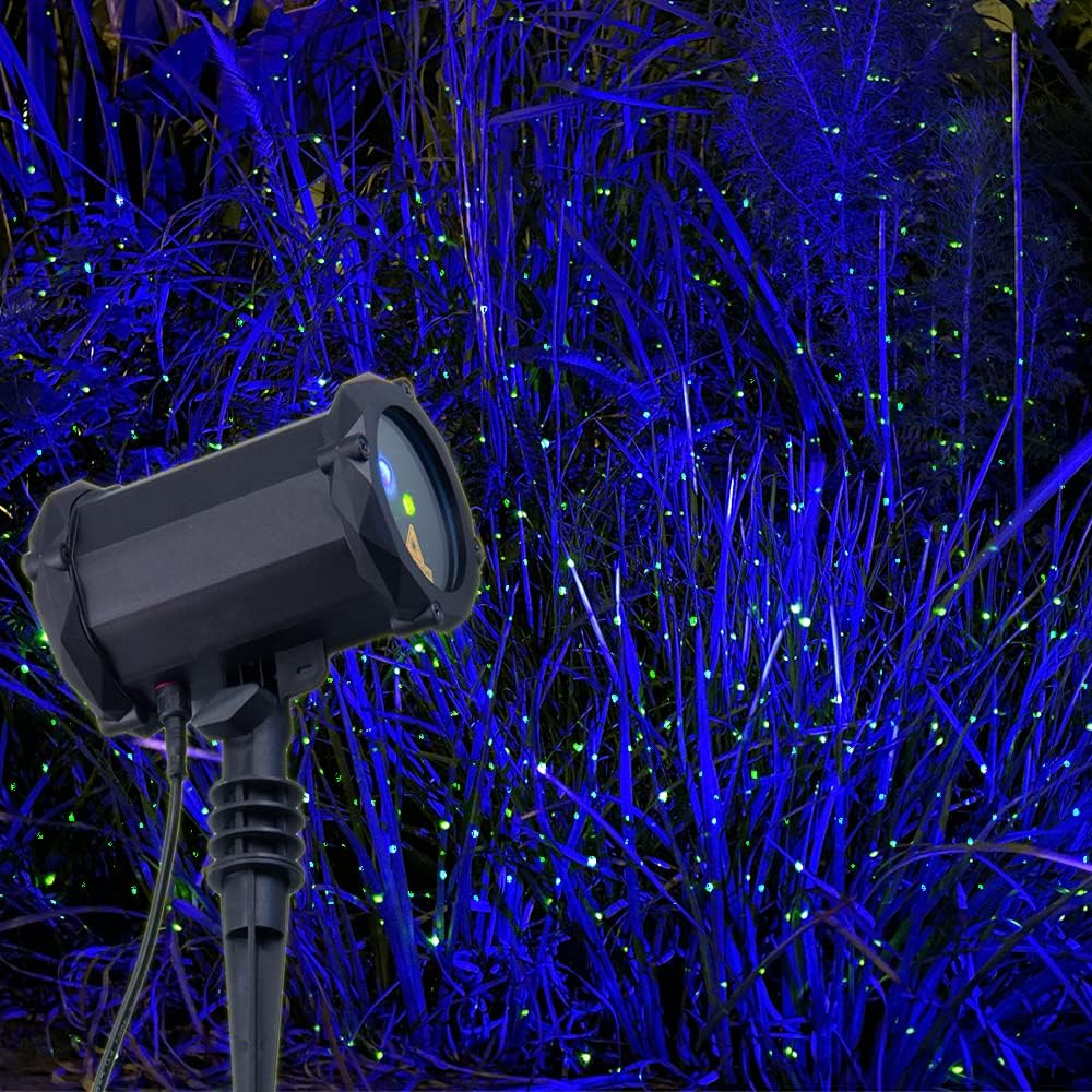 firefly garden lights star projector laser christmas lights shown in use