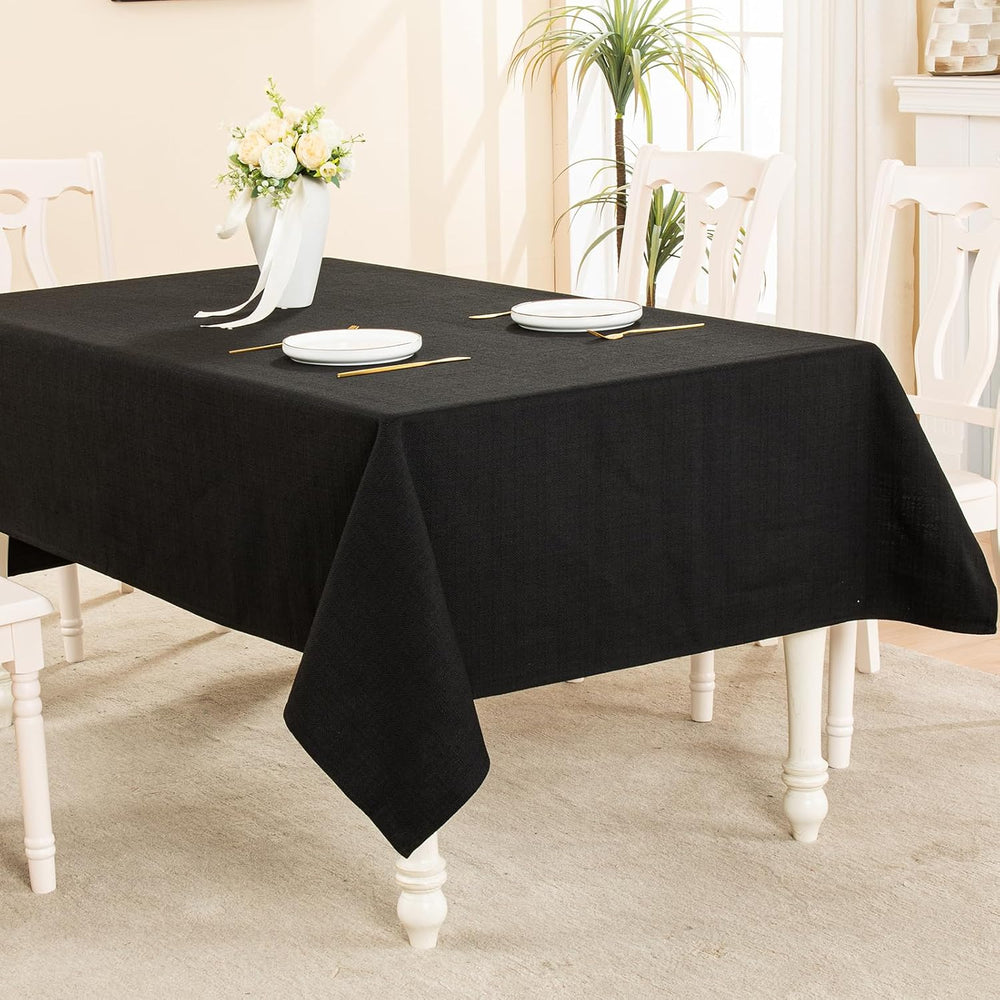 Table Cloth Rectangle Table Cover 118"x57" Black Tablecloths