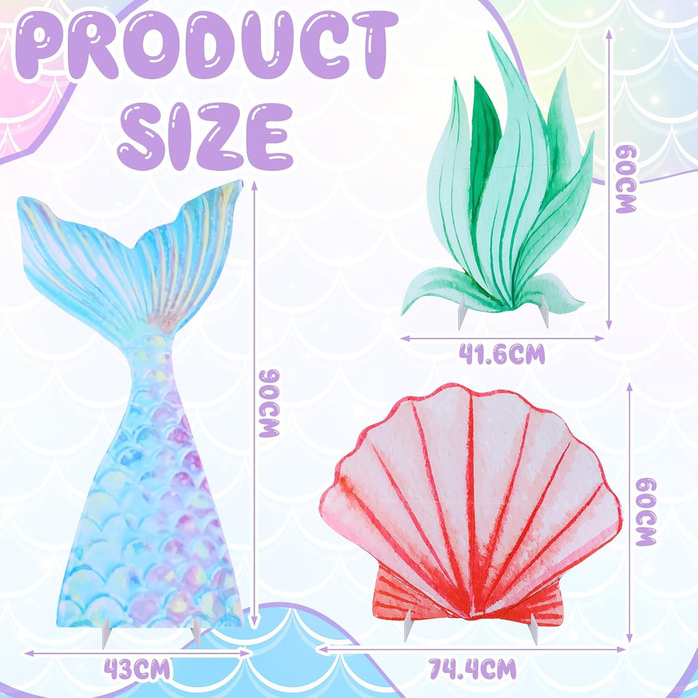 3 Pcs Large Sea Party Stand Under The Sea Party Decorations Set