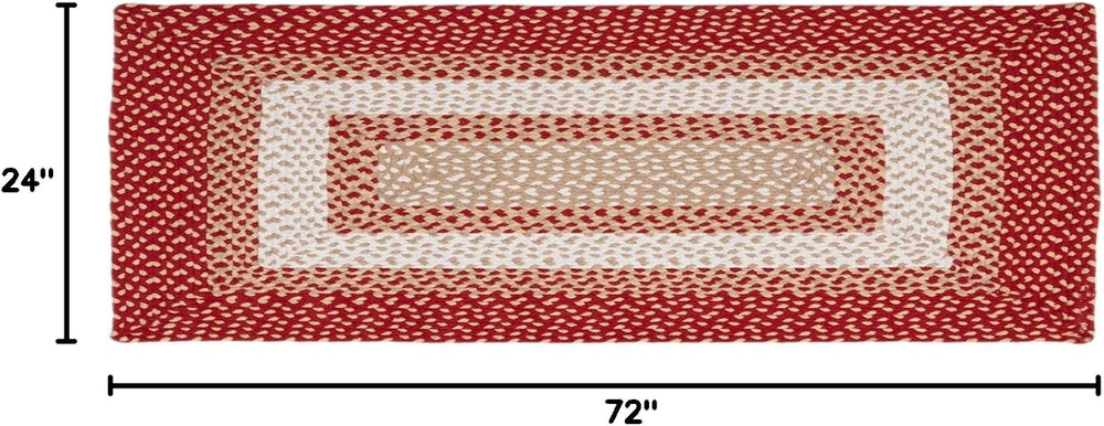 Super Area Rugs 2X6ft Farmhouse Braided Rug Runner - Natural Soft Cotton Carp...