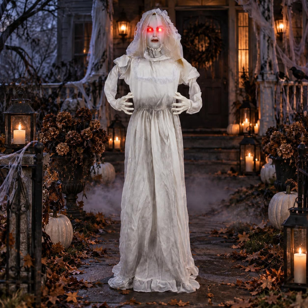 5.5FT Ghost Bride Halloween Animatronics Outdoor Decoration