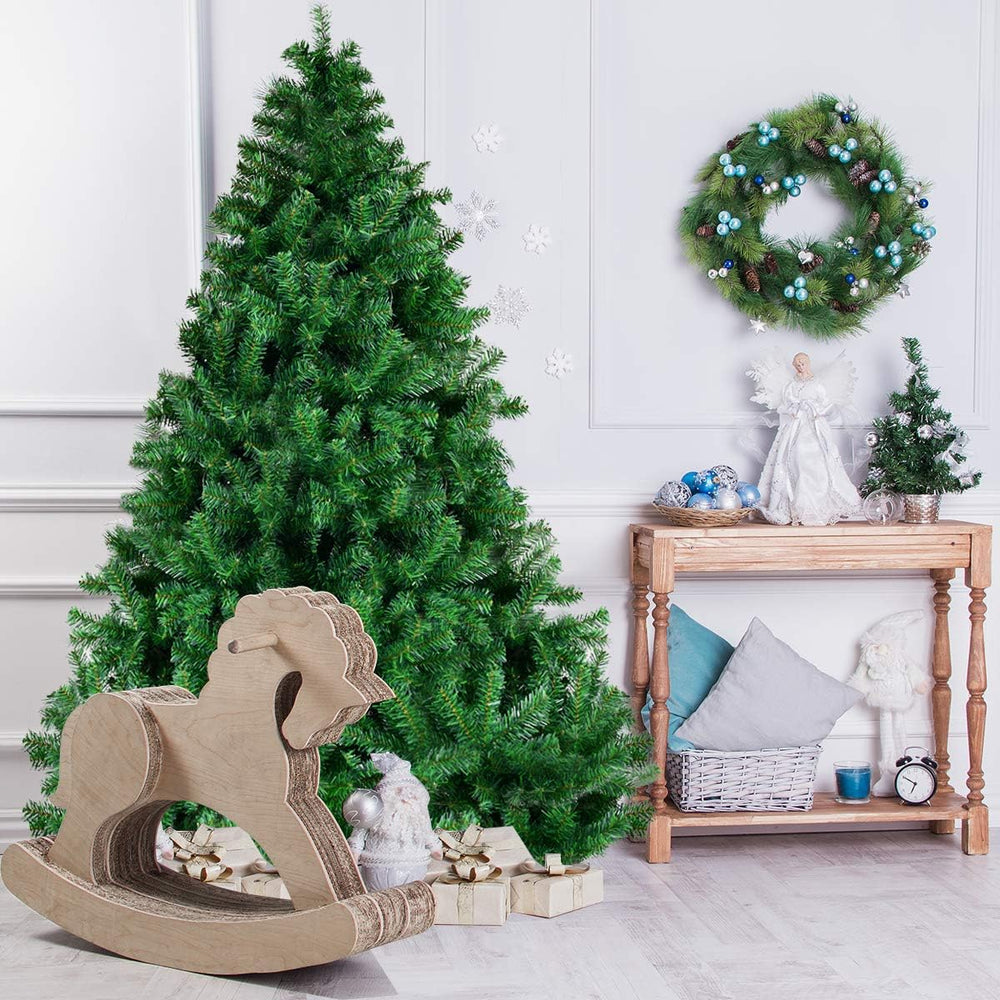 Goplus 6ft Artificial Christmas Tree with 1000 Branch Tips, Hinged