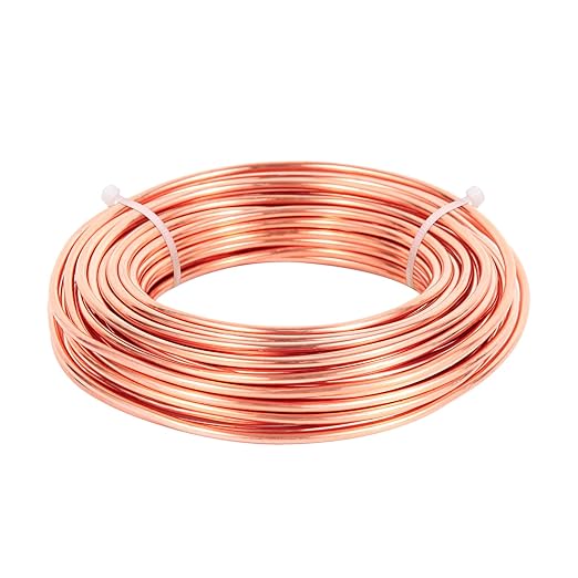 10 Gauge/2.6 mm 10 Feet 5 oz 99.9% Dead Soft Copper Wire for Electroculture Gardening, Jewelry Making, Beading, Science Projects, DIY Artwork, Pure Bare Copper Wire