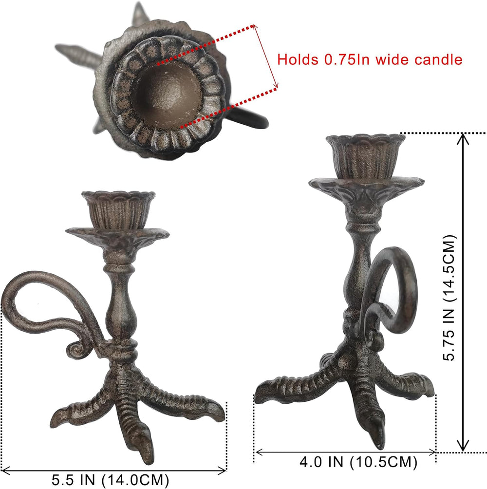 Claw Foot Candlestick Holders - Feet Taper Candle Holders, Black Candlesticke...
