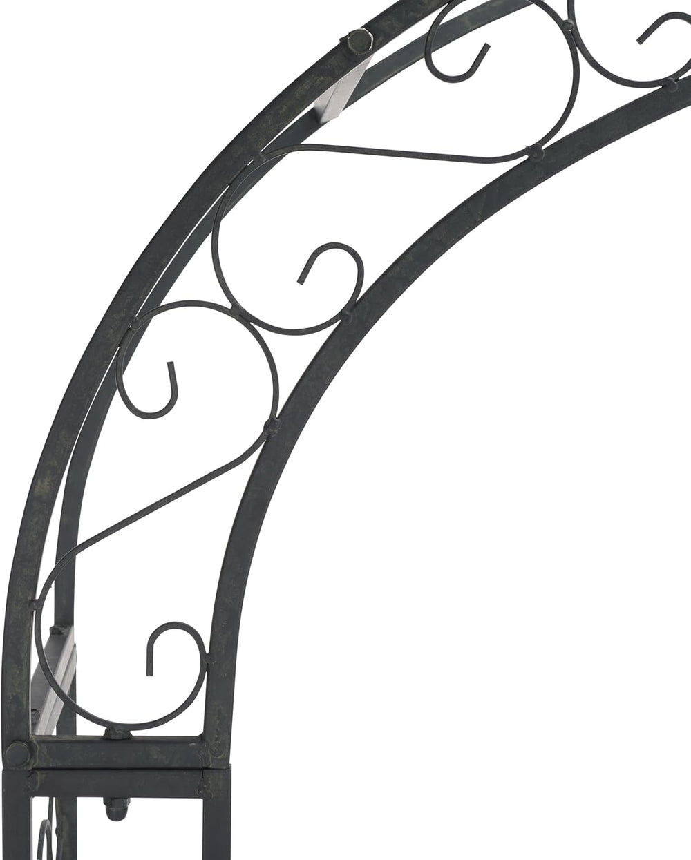 SAFAVIEH Outdoor - Pagan Victorian Garden Arch - Black Iron Trellis Arbor - D...