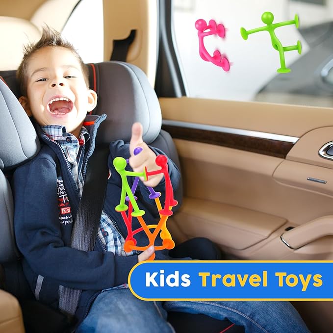OleOletOy Suction Fidget Toys for Kids: 42 Pack Suction Cup People Toys - Sensory Toys for Autism Kids Calming - Quiet Fidgets for Classroom Prizes - Gifts for Stocking Stuffers Goodie Bag Party Favor
