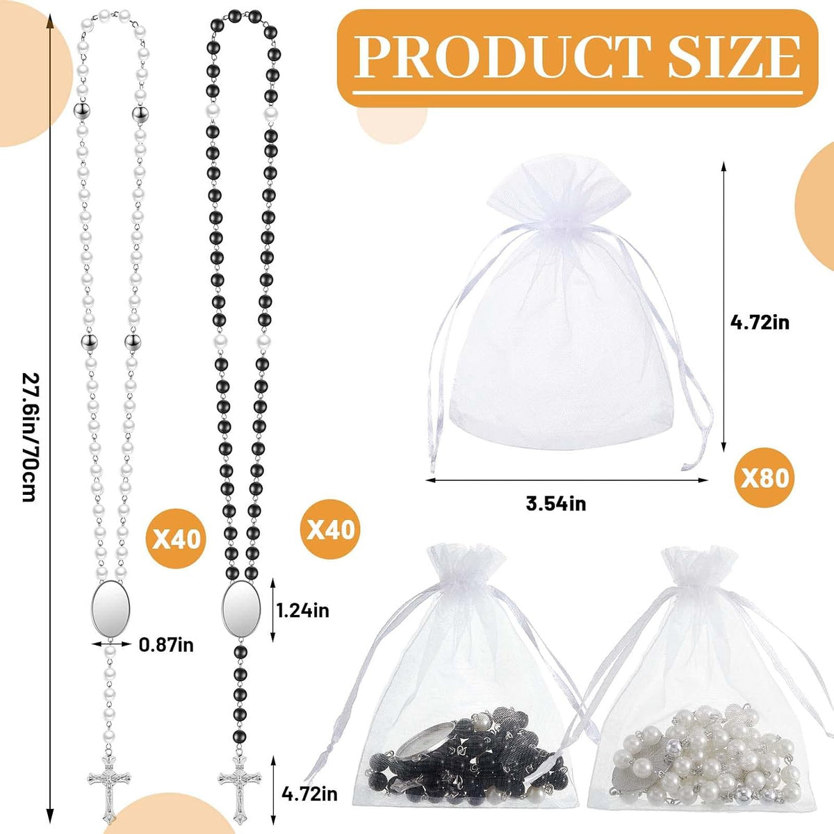 taiyin sublimation blanks rosary beads necklace catholic rosaries shown in use