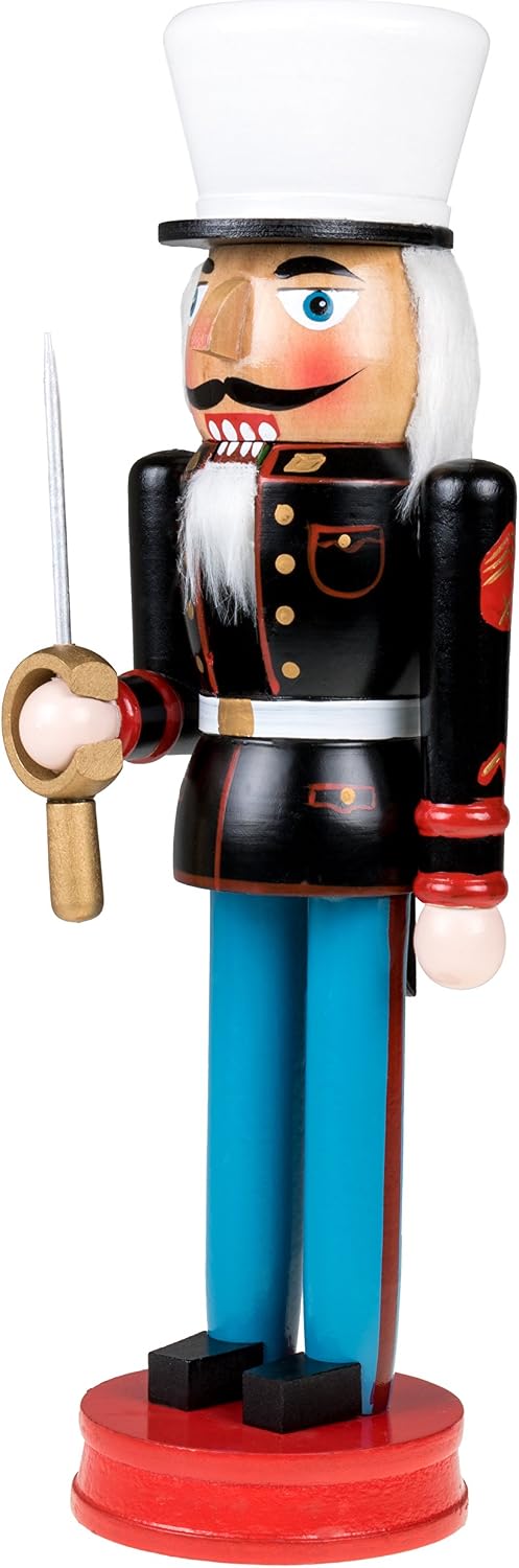 clever creations us marine 15 inch traditional wooden, close-up detail
