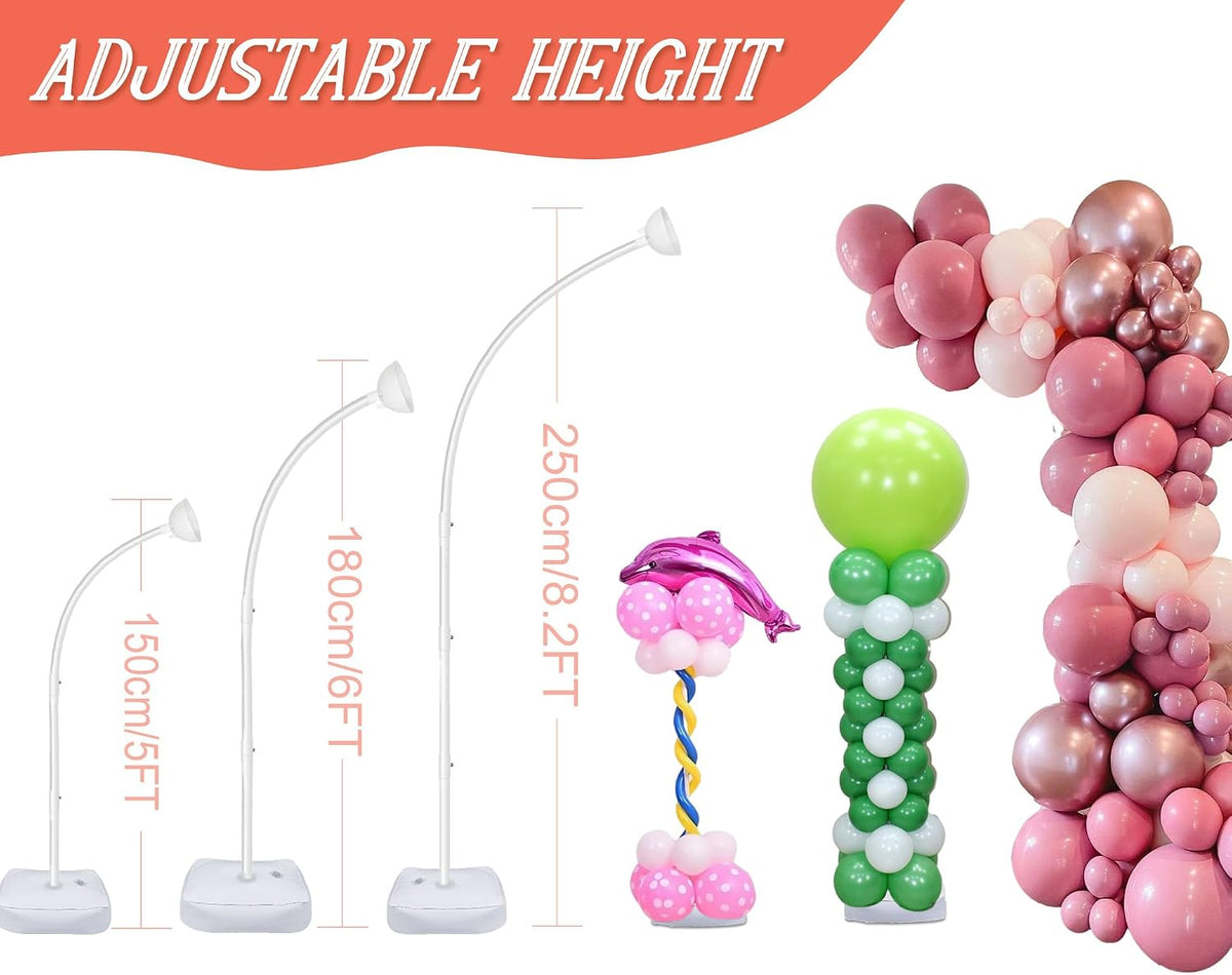 Half Balloon Arch Stand with Base 8.2FT & 6FT, Balloon Stands for Floor