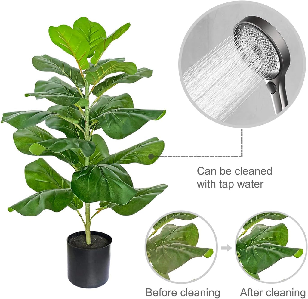 artificial fiddle leaf fig tree/faux ficus lyrata for on a desk or shelf
