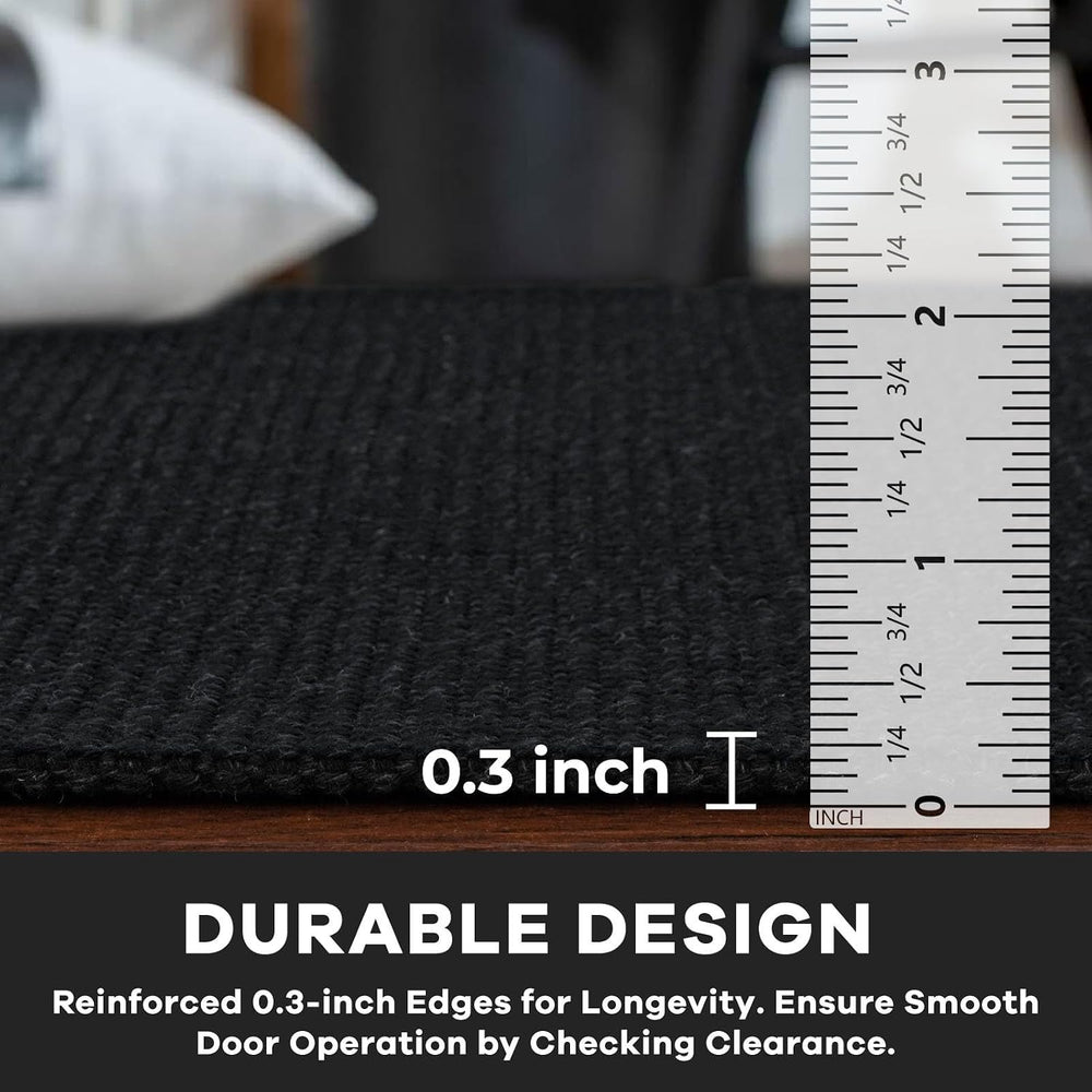 KOZYFLY 3x8 Runner Carpet, Washable Non Slip Kitchen Hallway Rug, Heathered C...