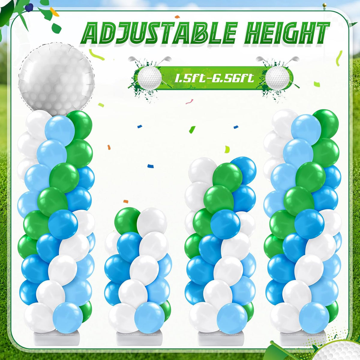 Kasyat 2 Sets Golf Balloon Column Stand Kit
