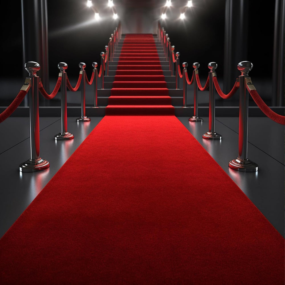 Extra Thick Red Carpet Runner 3 x 30Ft, Non-Slip TPR Rubber Backing, 450 GSM ...