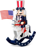 10in Christmas Nutcracker Wooden Nutcracker Figures, Patriotic Style