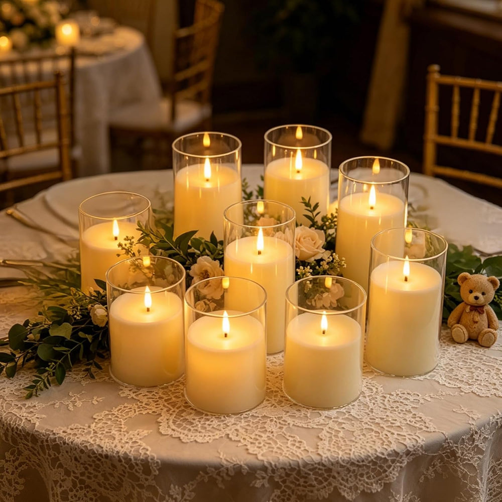 kakoya Flickering Flameless Candles Battery Operated with Remote and 2/4/6/8 ...