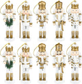 Jetec 10 Pcs Christmas Nutcracker Ornaments, Delicate Style
