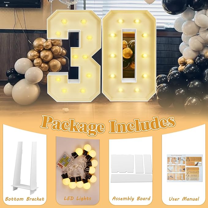 Marquee Light Up Letters: 3FT Large Decorative Signs for Party Decorations Baby Shower Birthday Wedding Engagement Anniversary, 3 Feet Tall Pre-Cut DIY Foamboard Letter Q - Easy to Assemble