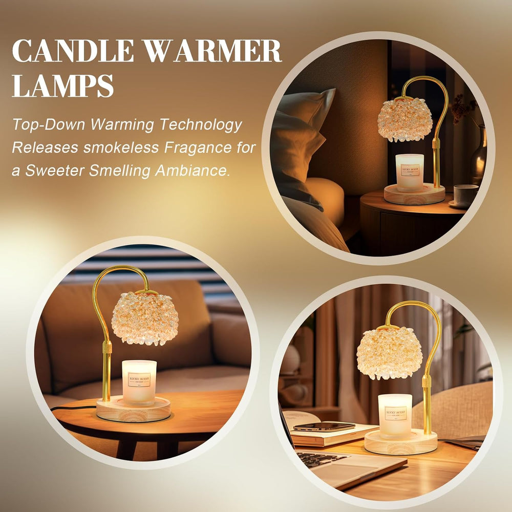 Hisummer Candle Warmer Lamp with Timer, Dimmable Candle Lamp Warmer with 312 ...