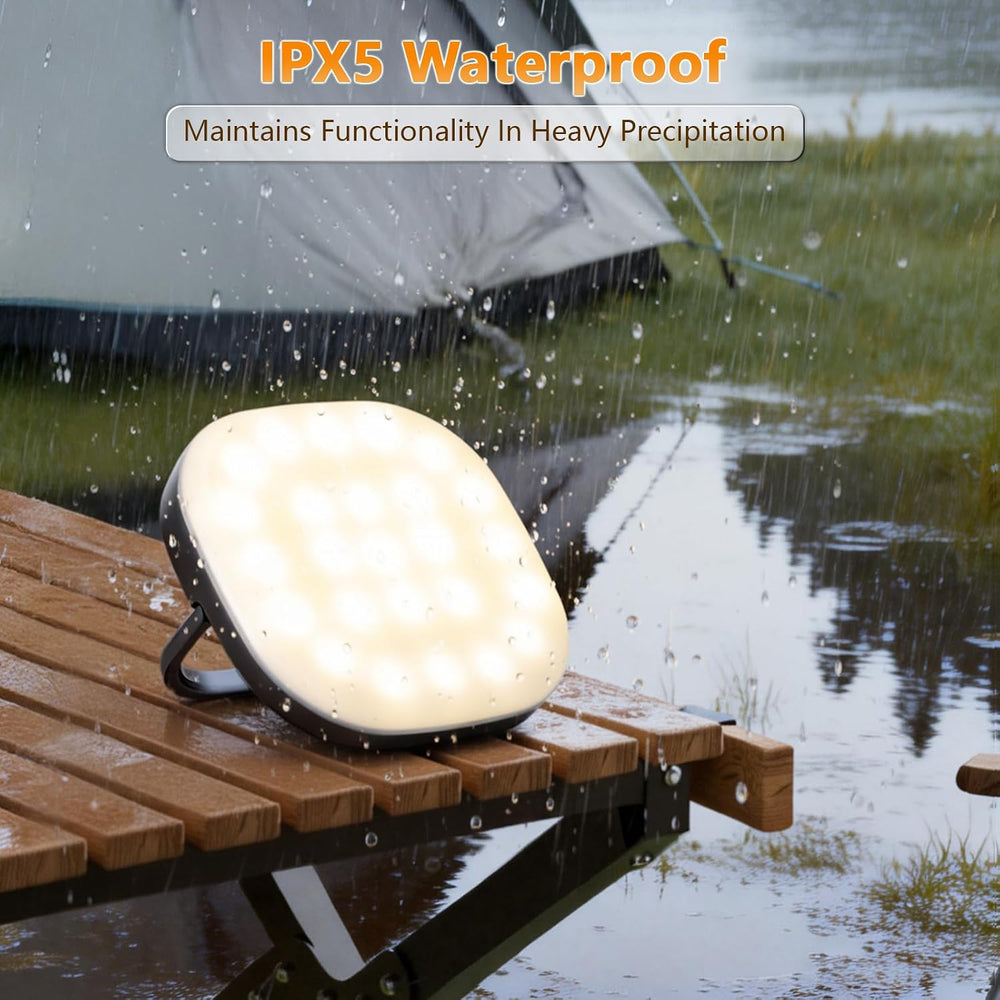 Solar Camping Lights Rechargeable Lantern 7000mAh LED 5 Light Modes IP65