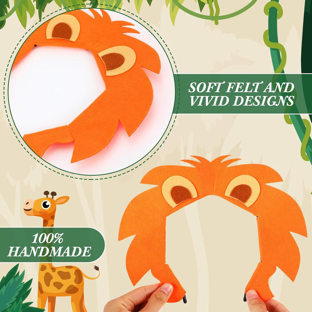 Kigeli 30 Pcs Jungle Animal Safari Headbands, Easter Hair Hoops