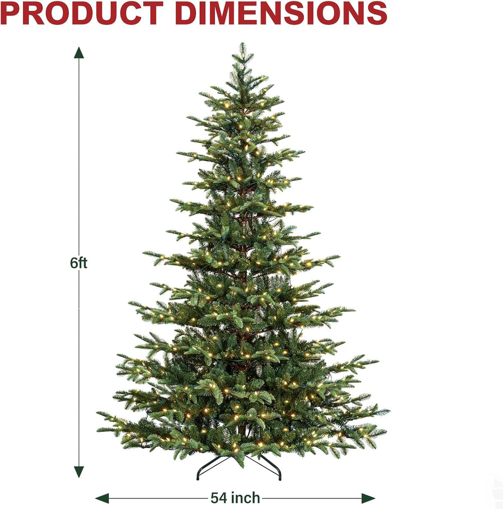 Hykolity 6 ft Prelit Sparse Christmas Tree with 330 Warm White LEDs