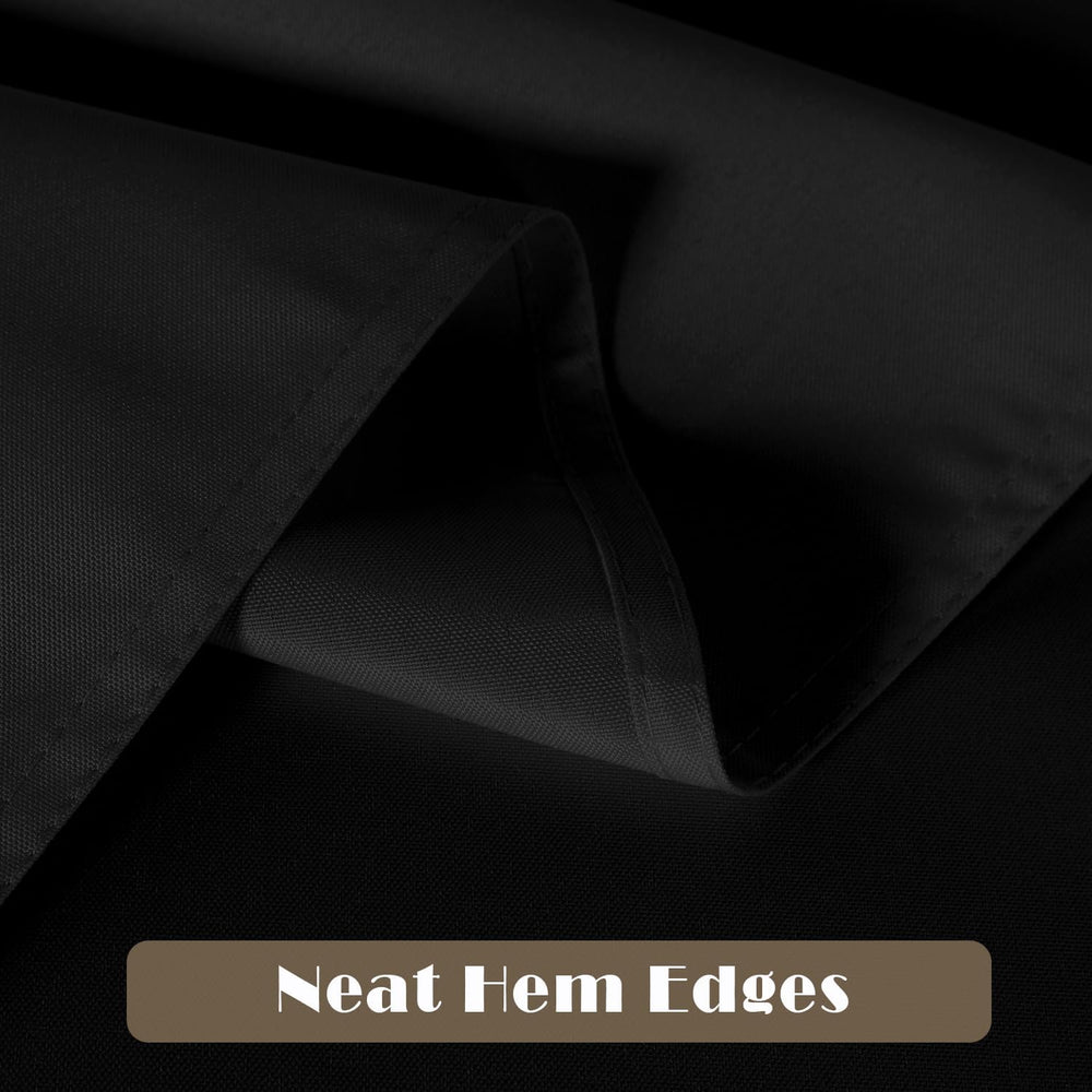 sancua 10 Pack Black Rectangle Tablecloth, 60 x 84 Inch for 4ft Tables