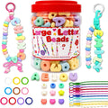 Kasmena 420Pcs Chunky Large Letter Beads DIY Keychain & Bracelet Making Kit