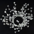 (10 Pack) 47” Clear Diamond Beaded Crystal Christmas Garland - Wire String Acrylic for Christmas Decorations, DIY Wreath Wedding Party Centerpiece Crystal Diamond Branch