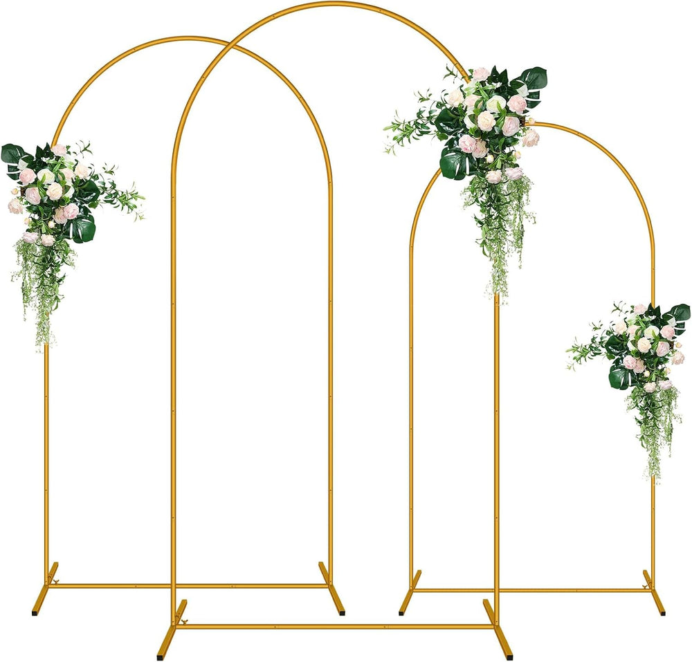 3 Pack Arch Backdrop Stand (7.2FT/6.6FT/6FT), Balloon Arch Stand