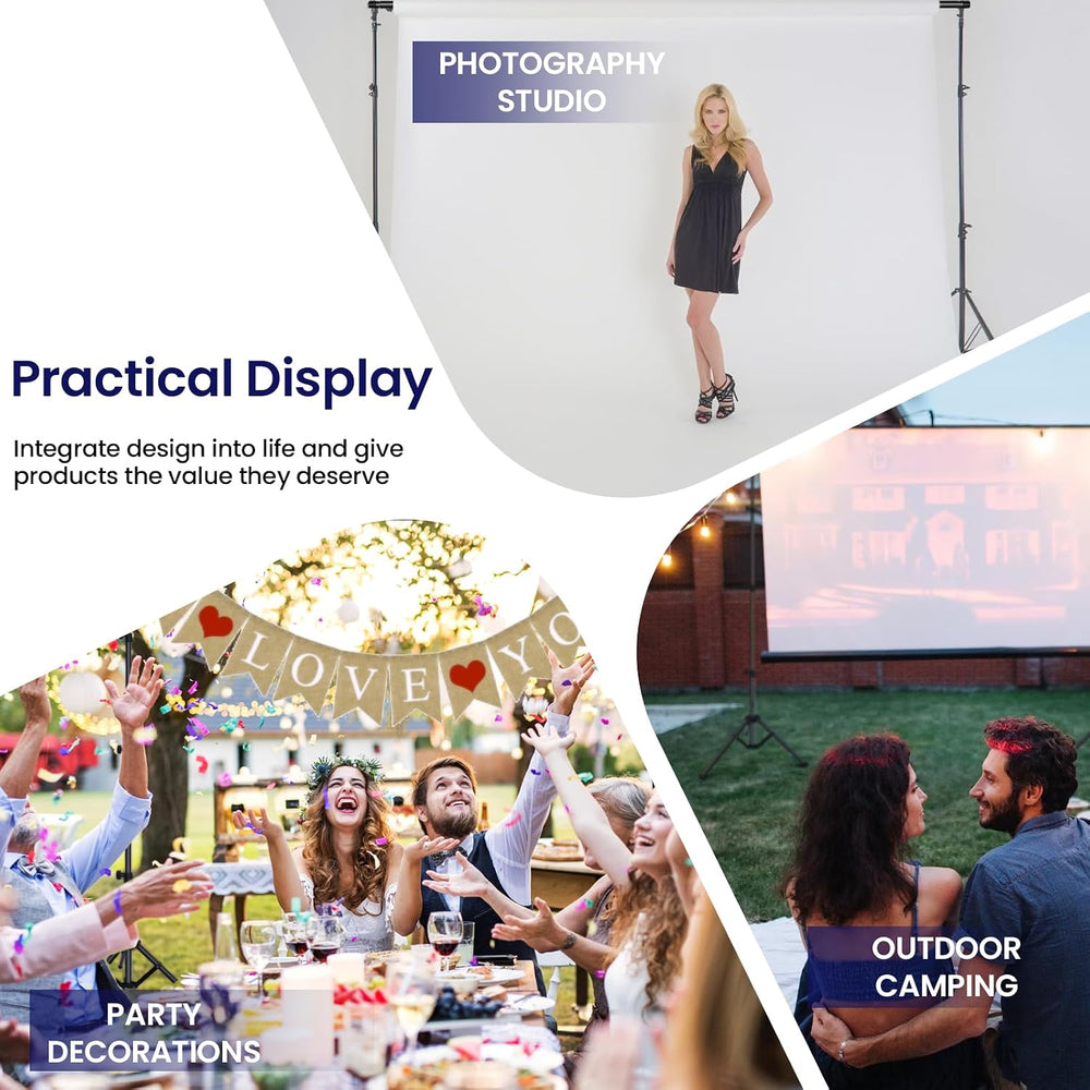 Jiang&Rong Portable Reverse-Folding Backdrop Stand Kit 10ft x 6.5ft(W x H)