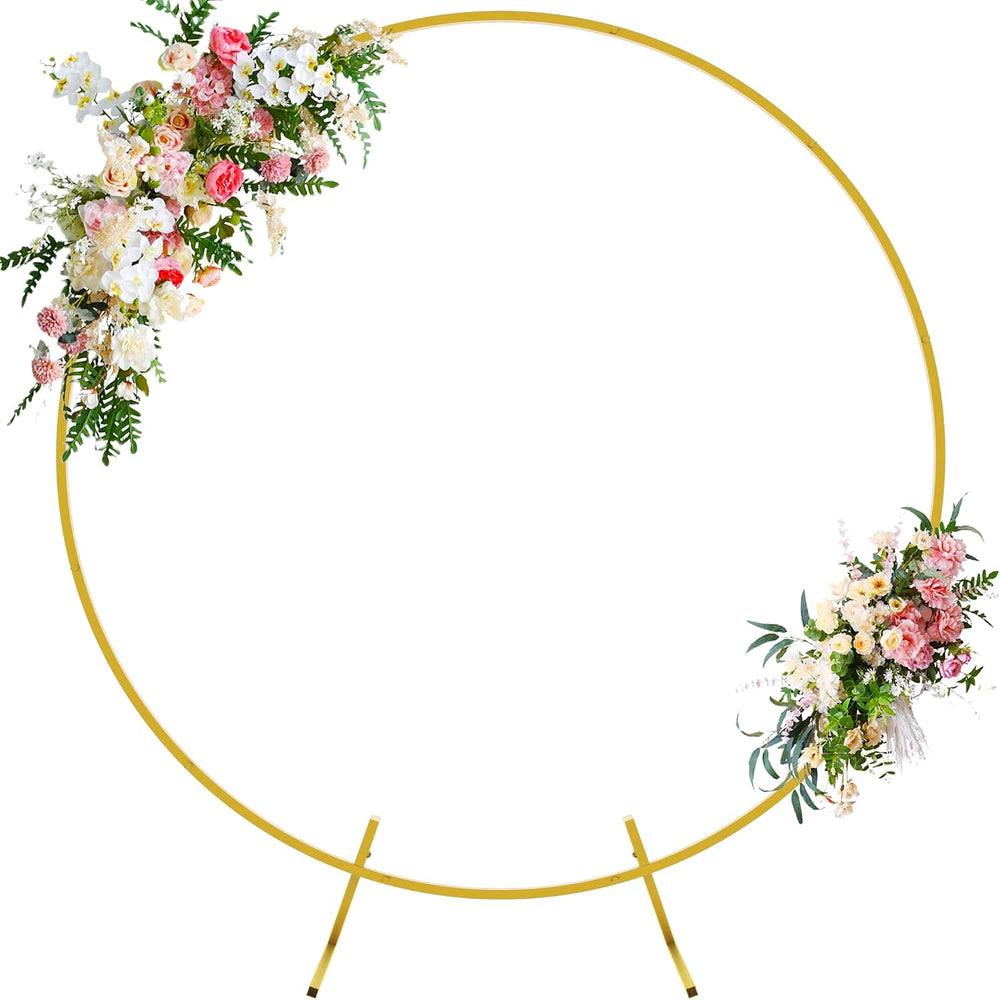 Round Backdrop Stand 5FT Gold Metal Circle Balloon Arch Frame