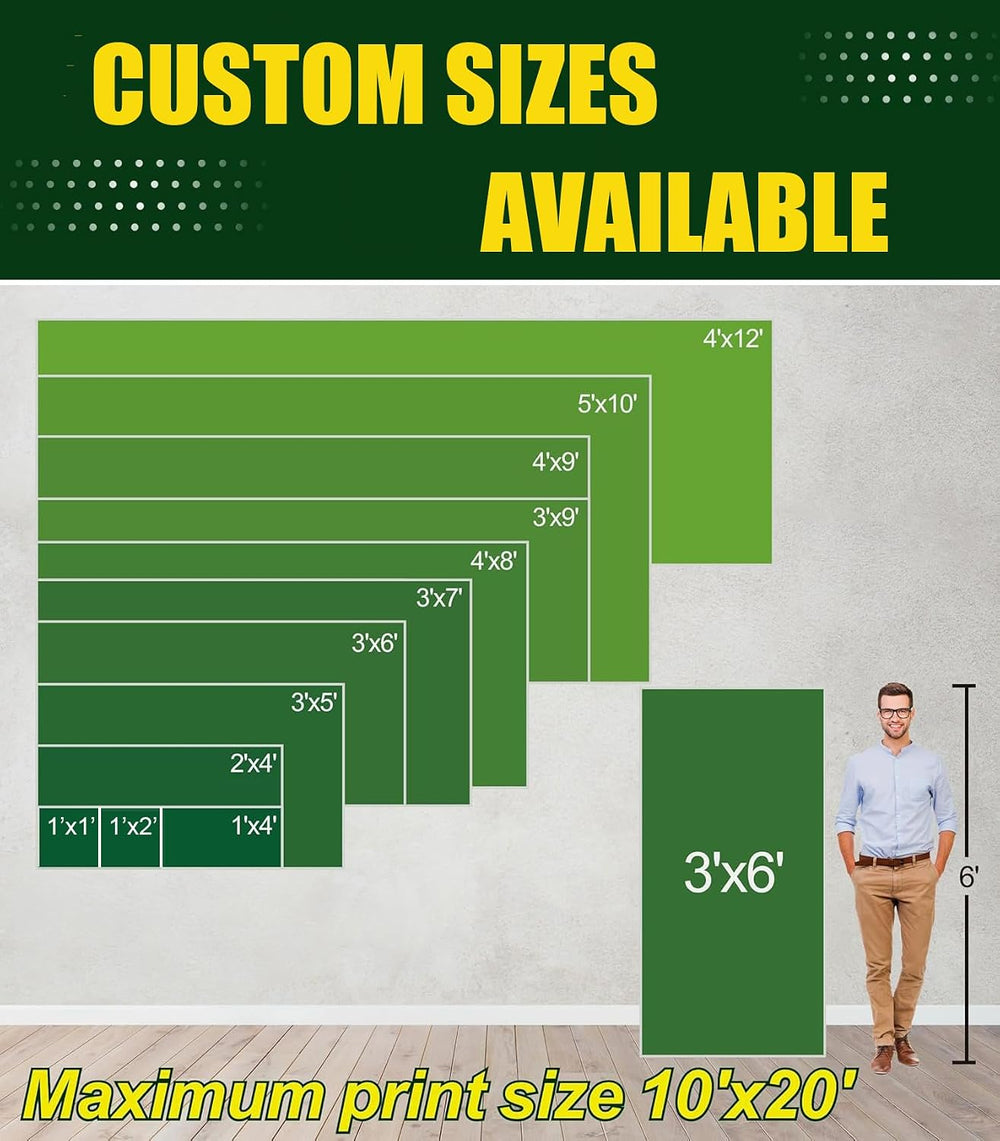 Custom Banner 3ft x 6ft Vinyl Banner Custom Backdrop - Full Color 13 Oz Sign ...