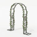 VINGLI Garden Arbor, 7.6ft Arch Trellis for Climbing Plants, Metal Garden Arbor with Flat Base, for Wedding, Entryway, Courtyard, Arch for Halloween, Christmas